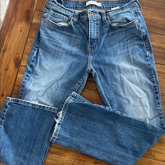 Levi's Pants - Vintage Levi’s 515 boot cut blue denim jeans size 8 short mid rise distressed 8p